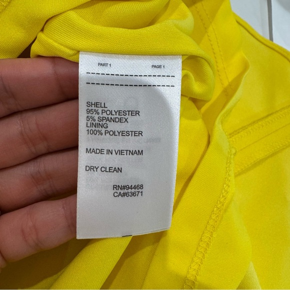Sz 2 SAGE COLLECTIVE Yellow Ruffle Hem Dress Square Neck - Picture 6 of 9